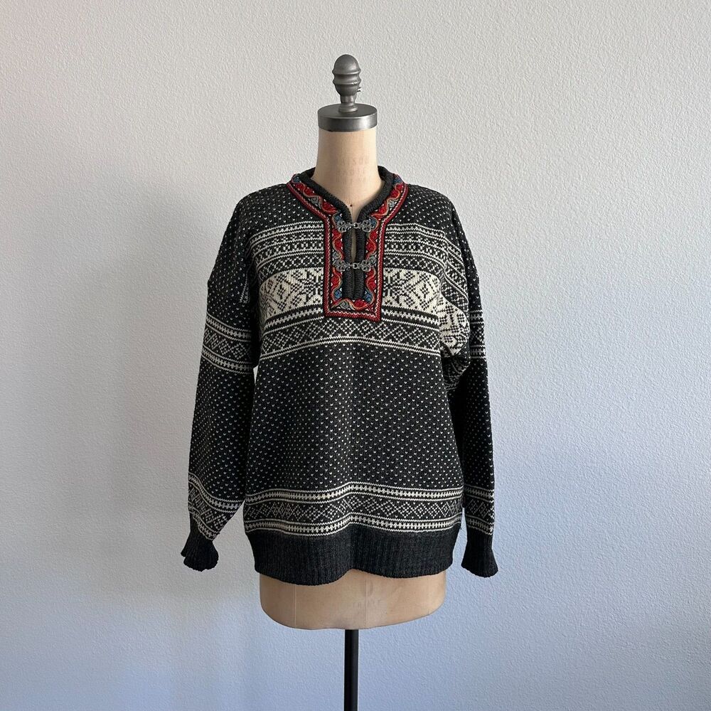 Skjaeveland Telemark Style Made in Norway Wool Ski Sweater
